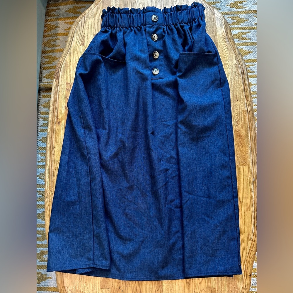 SHEIN Denim Midi Skirt